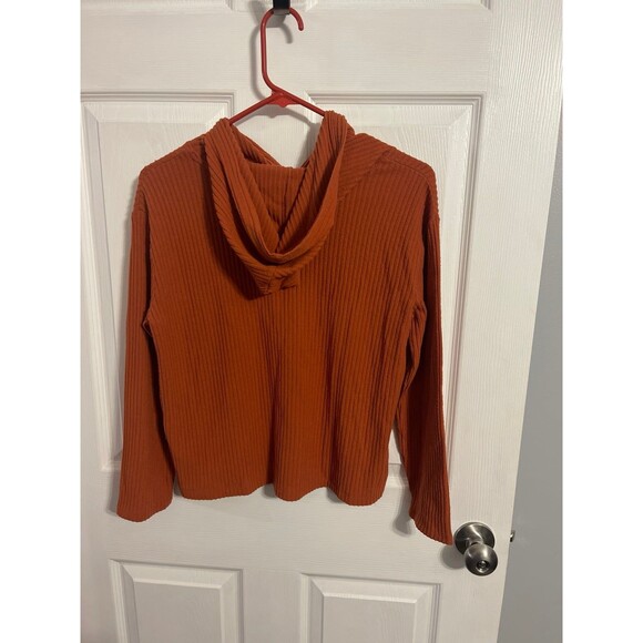 Cat & Jack Girls Rib Hoodie  Size L (10-12) Cinnamon - Picture 2 of 4